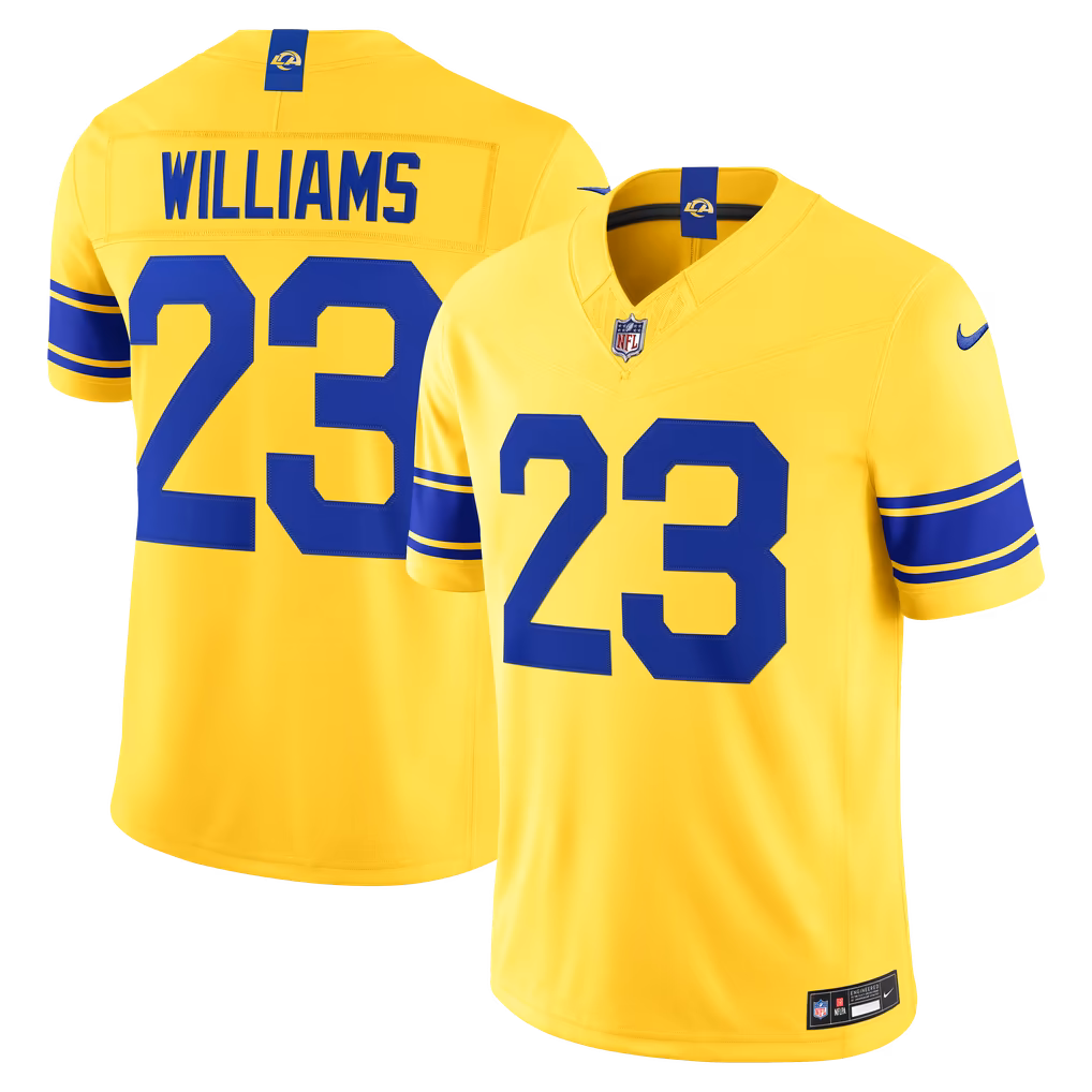 Men's Los Angeles Rams Kyren Williams Nike Classic Sol Vapor F.U.S.E. Stitched Limited Jersey - Ujersey