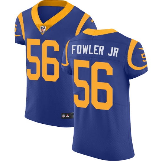 Men's Nike Los Angeles Rams #56 Dante Fowler Jr Royal Blue Alternate Vapor Untouchable Elite Player NFL Jersey - Ujersey