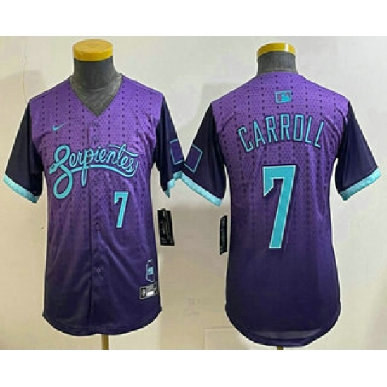 Youth Arizona Diamondbacks #7 Corbin Carroll Purple 2025 City Connect Limited Jersey - Ujersey