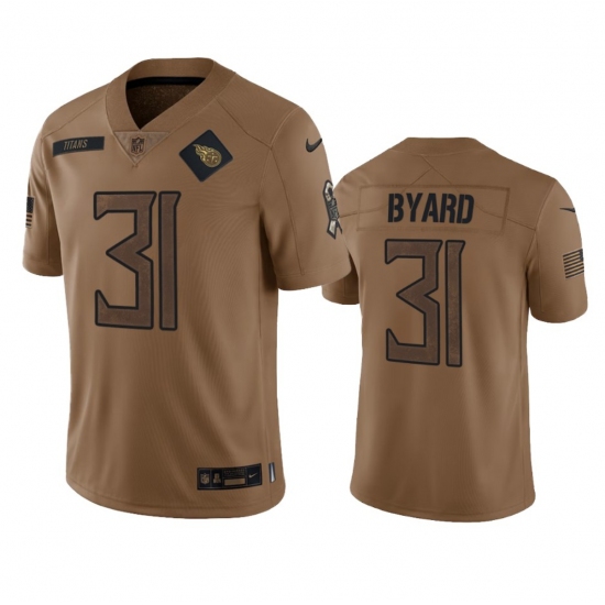 Men's Tennessee Titans #31 Kevin Byard 2023 Brown Salute To Service Football Stitched Jersey - Ujersey