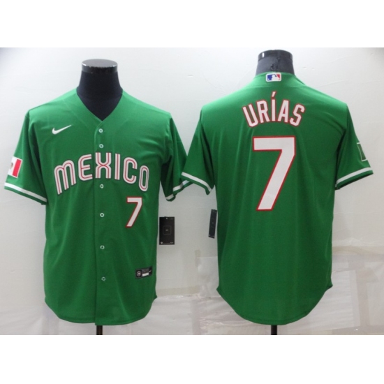 Men's Nike Los Angeles Dodgers #7 Julio Urias Green Authentic Jersey - Ujersey
