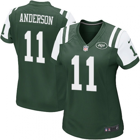 Women's Nike New York Jets #11 Robby Anderson Game Green Team Color NFL Jersey - Ujersey