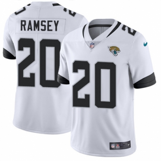Men's Nike Jacksonville Jaguars #20 Jalen Ramsey White Vapor Untouchable Limited Player NFL Jerseys - Ujersey