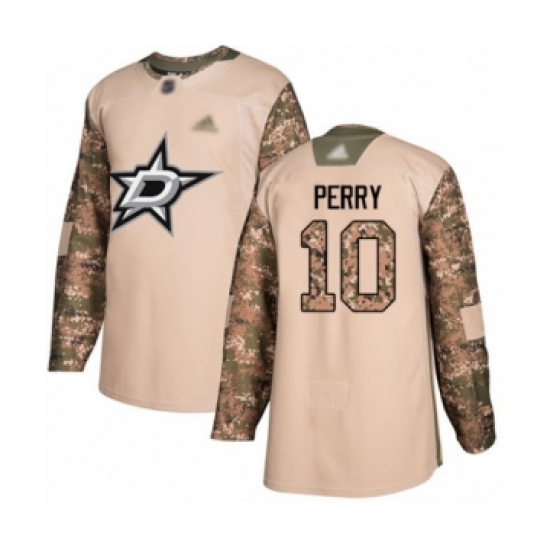 Youth Dallas Stars #10 Corey Perry Authentic Camo Veterans Day Practice Hockey Jersey - Ujersey