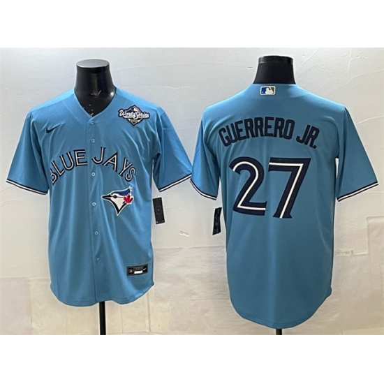 Men's Toronto Blue Jays #27 Vladimir Guerrero Jr. Blue 2025 World Series Cool Base Stitched Baseball Jersey - Ujersey
