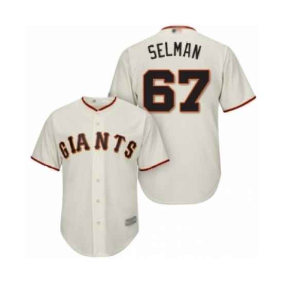 Youth San Francisco Giants #67 Sam Selman Authentic Cream Home Cool Base Baseball Player Jersey - Ujersey
