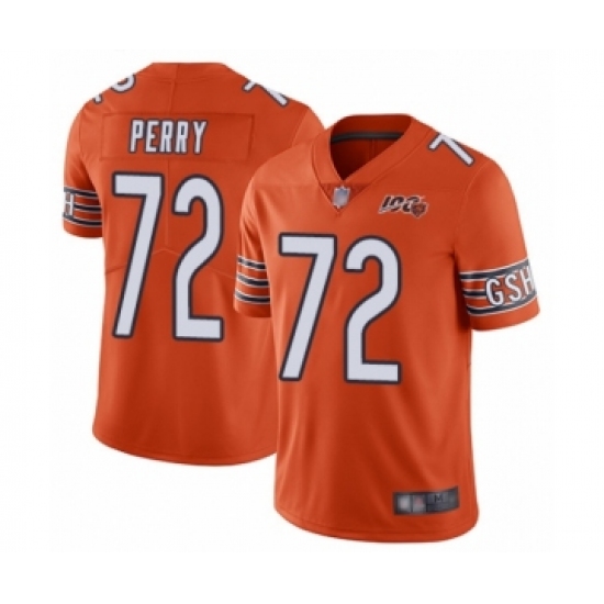 Men's Chicago Bears #72 William Perry Orange Alternate 100th Season Limited Football Jersey - Ujersey