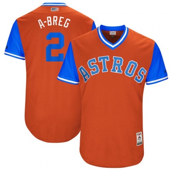 Men's Majestic Houston Astros #2 Alex Bregman 