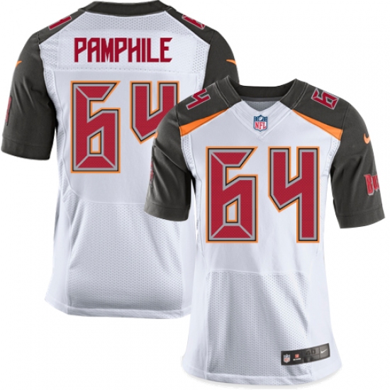 Men's Nike Tampa Bay Buccaneers #64 Kevin Pamphile Elite White NFL Jersey - Ujersey