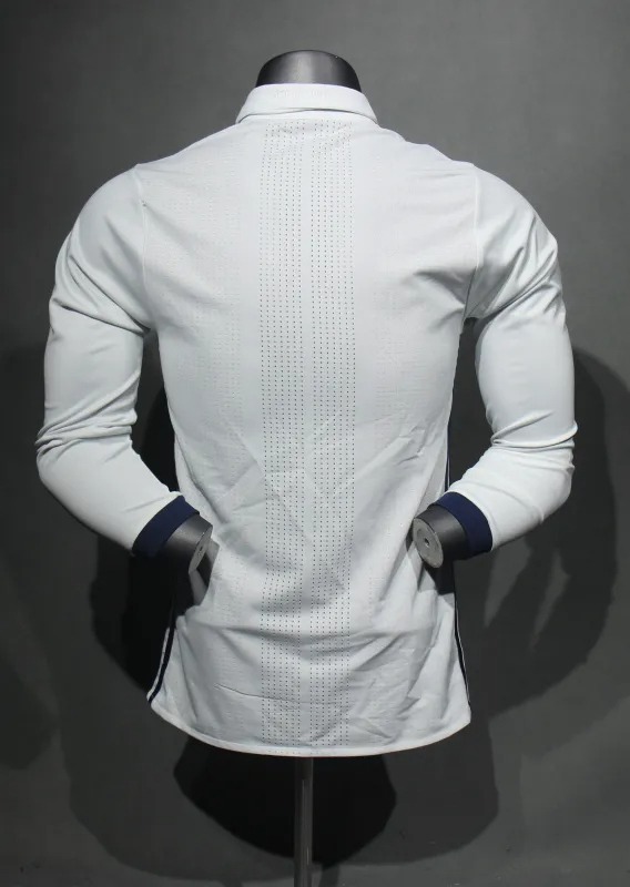 Real Madrid Retro Jersey Home Long Sleeve Soccer Shirt 2016/17