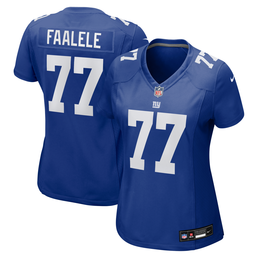 Women's New York Giants Daniel Faalele Nike Royal Team Game Jersey - U-jersey