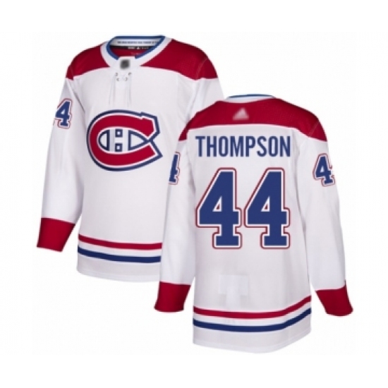 Men's Montreal Canadiens #44 Nate Thompson Authentic White Away Hockey Jersey - Ujersey