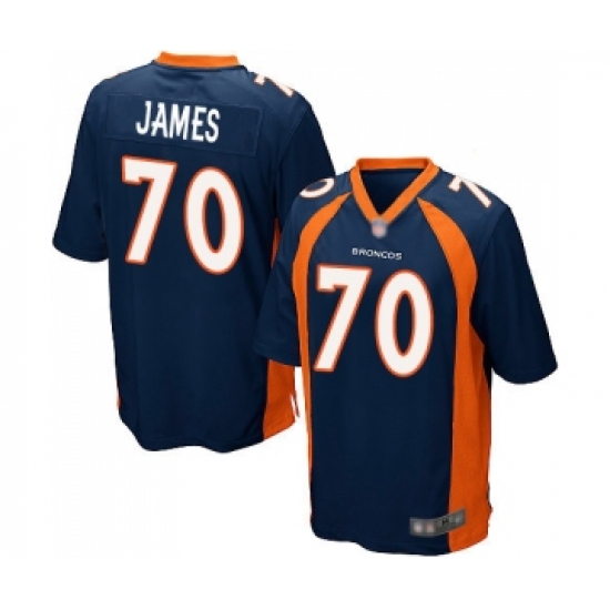 Men's Denver Broncos #70 Ja'Wuan James Game Navy Blue Alternate Football Jersey - Ujersey