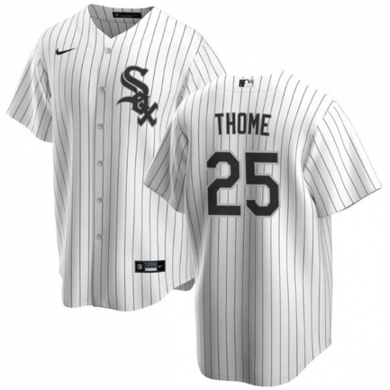 Men's Chicago White Sox #25 Jim Thome White Cool Base Stitched Baseball Jersey - Ujersey