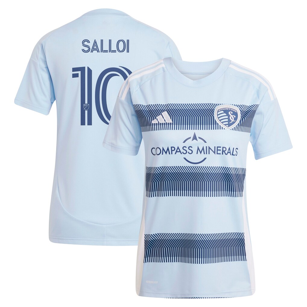 Women's Sporting Kansas City Daniel Salloi adidas Light Blue 2025 One KC Replica Player Jersey - Ujersey