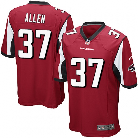 Men's Nike Atlanta Falcons #37 Ricardo Allen Game Red Team Color NFL Jersey - Ujersey