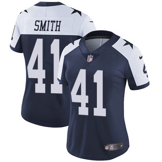 Women's Nike Dallas Cowboys #41 Keith Smith Navy Blue Throwback Alternate Vapor Untouchable Limited Player NFL Jersey - Ujersey