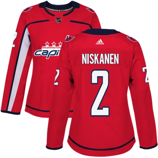 Women's Adidas Washington Capitals #2 Matt Niskanen Premier Red Home NHL Jersey - Ujersey