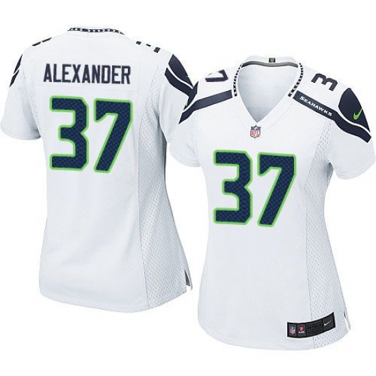 Women's Nike Seattle Seahawks #37 Shaun Alexander Game White NFL Jersey - Ujersey