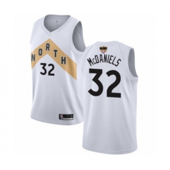 Youth Toronto Raptors #32 KJ McDaniels Swingman White 2019 Basketball Finals Bound Jersey - City Edition - Ujersey