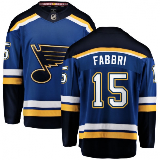 Men's St. Louis Blues #15 Robby Fabbri Fanatics Branded Royal Blue Home Breakaway NHL Jersey - Ujersey
