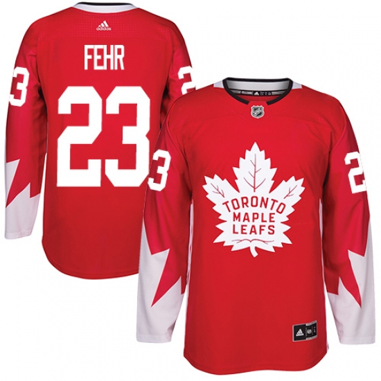 Men's Adidas Toronto Maple Leafs #23 Eric Fehr Premier Red Alternate NHL Jersey - Ujersey