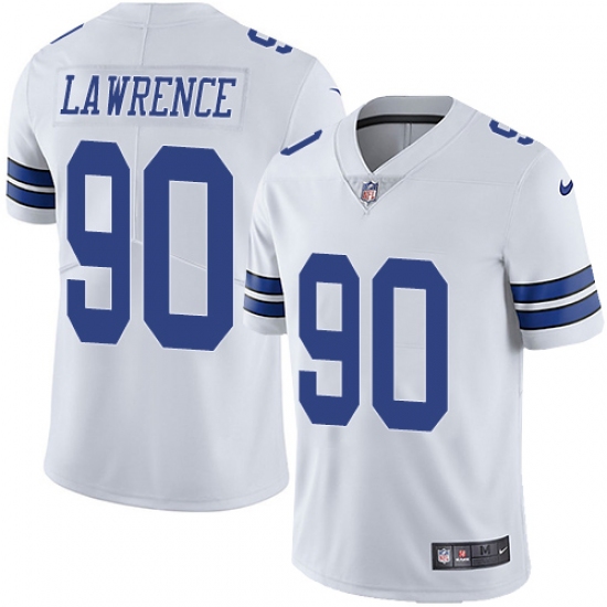 Men's Nike Dallas Cowboys #90 Demarcus Lawrence White Vapor Untouchable Limited Player NFL Jersey - Ujersey