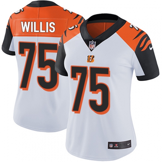 Women's Nike Cincinnati Bengals #75 Jordan Willis White Vapor Untouchable Limited Player NFL Jersey - Ujersey