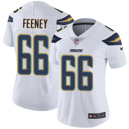 Women's Nike Los Angeles Chargers #66 Dan Feeney Elite White NFL Jersey - Ujersey