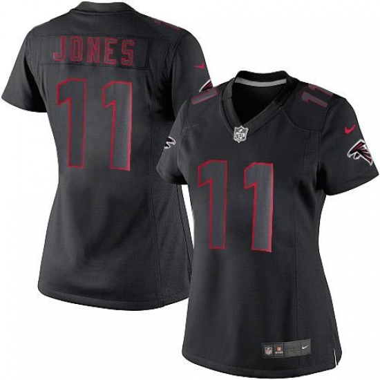 Women's Nike Atlanta Falcons #11 Julio Jones Limited Black Impact NFL Jersey - Ujersey