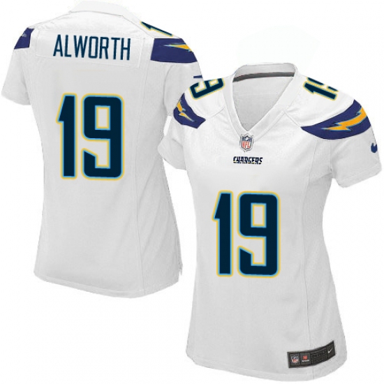 Women's Nike Los Angeles Chargers #19 Lance Alworth Game White NFL Jersey - Ujersey
