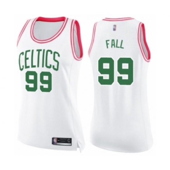 Women's Boston Celtics #99 Tacko Fall Swingman White Pink Fashion Basketball Jersey - Ujersey