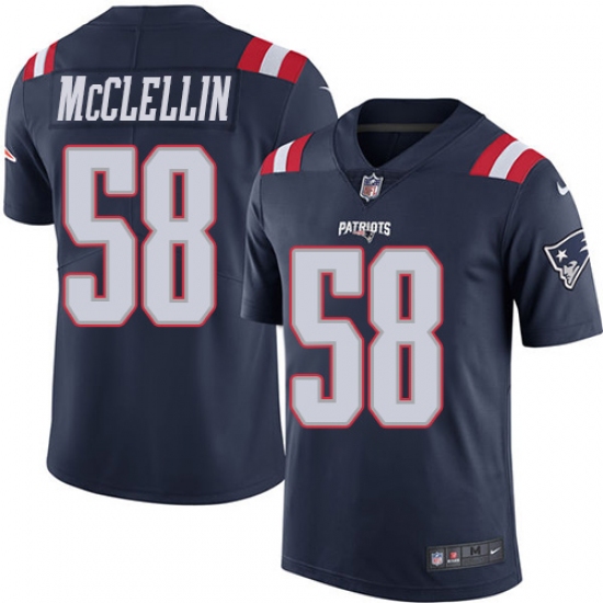 Youth Nike New England Patriots #58 Shea McClellin Limited Navy Blue Rush Vapor Untouchable NFL Jersey - Ujersey