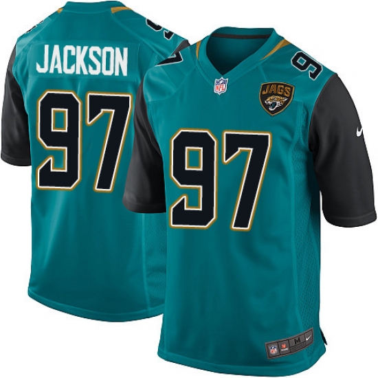Men's Nike Jacksonville Jaguars #97 Malik Jackson Game Teal Green Team Color NFL Jersey - Ujersey