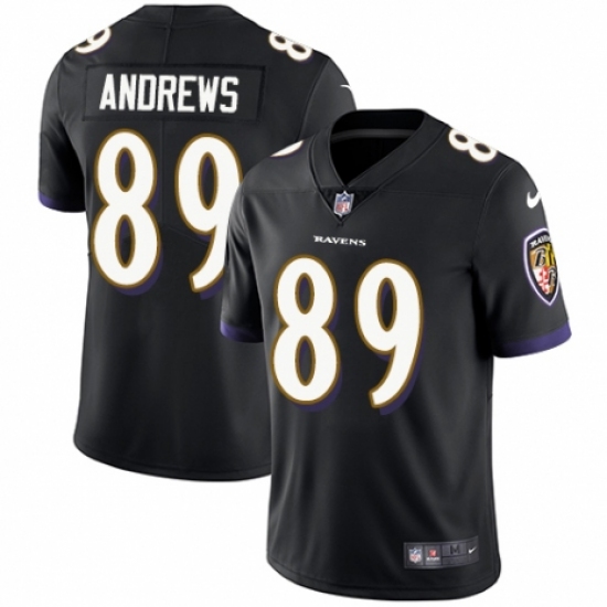 Youth Nike Baltimore Ravens #89 Mark Andrews Black Alternate Vapor Untouchable Limited Player NFL Jersey - Ujersey