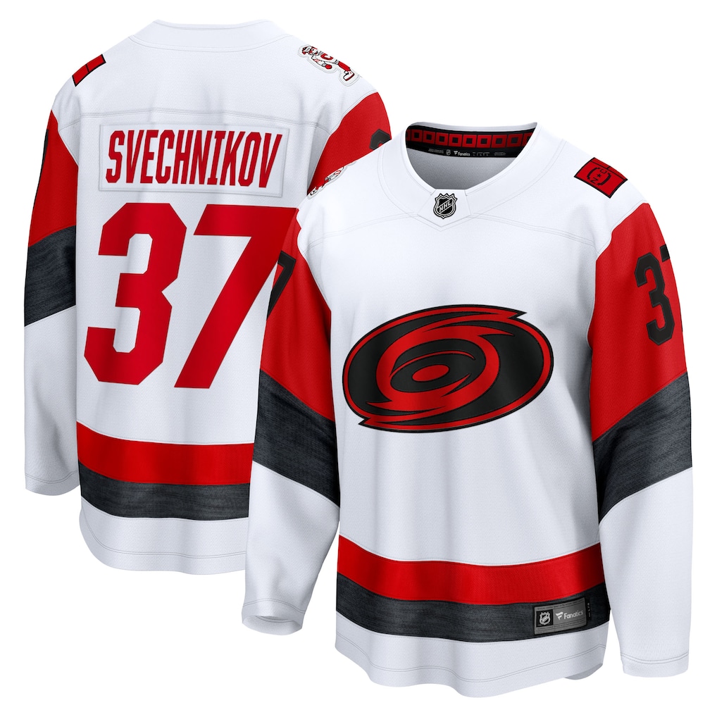 Men's Carolina Hurricanes Andrei Svechnikov Fanatics White Away Breakaway Jersey - ujerseystore