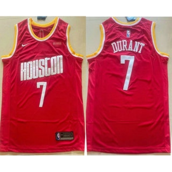 Men's Houston Rockets #7 Kevin Durant Red Classic Swingman Jersey - Ujersey