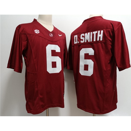 Men's Alabama Crimson Tide #6 DeVonta Smith Red 2023 F.U.S.E. Stitched Jersey - Ujersey