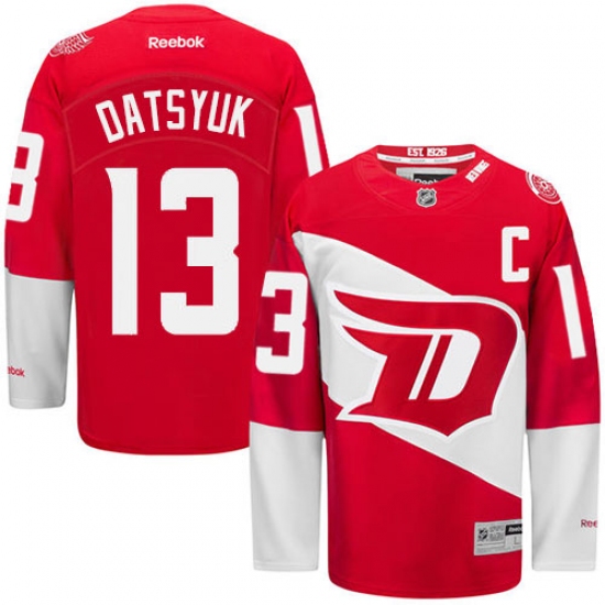Women's Reebok Detroit Red Wings #13 Pavel Datsyuk Premier Red 2016 Stadium Series NHL Jersey - Ujersey