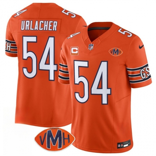 Men's Chicago Bears #54 Brian Urlacher Orange 2025 F.U.S.E. With 4-Star C VMH Vapor Untouchable Limited Football Stitched Jersey - Ujersey