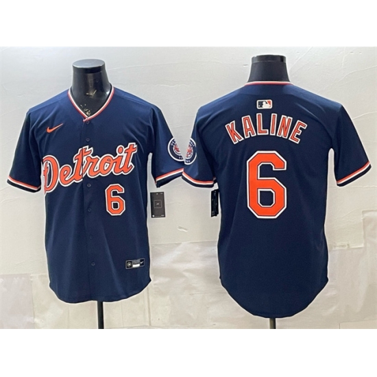 Men's Detroit Tigers #6 Al Kaline Navy 2026 Alternate Vapor Premier Limited Stitched Baseball Jersey - Ujersey