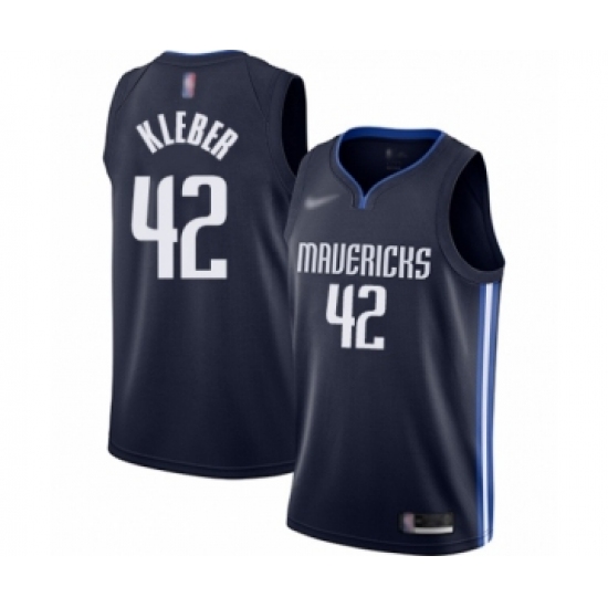 Women's Dallas Mavericks #42 Maxi Kleber Swingman Navy Finished Basketball Jersey - Statement Edition
