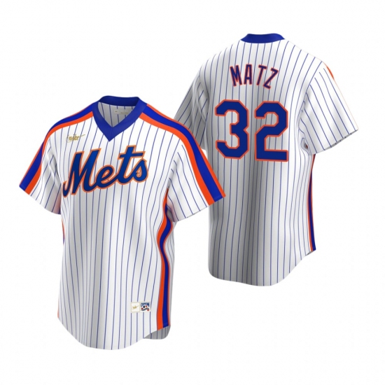 Men's Nike New York Mets #32 Steven Matz White Cooperstown Collection Home Stitched Baseball Jersey - Ujersey