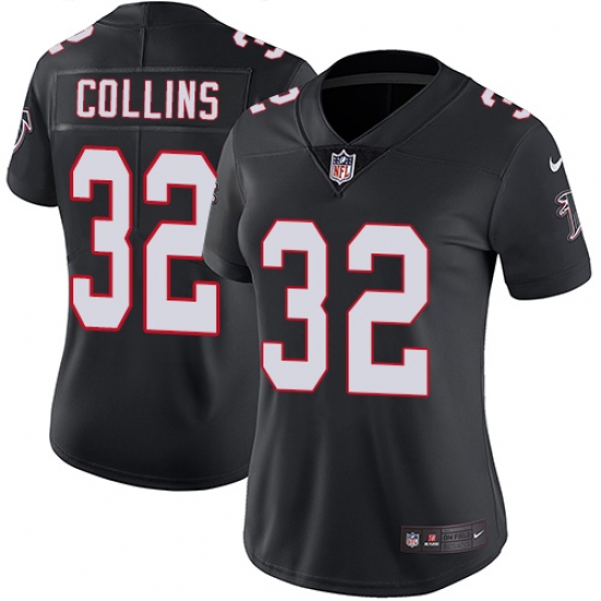 Women's Nike Atlanta Falcons #32 Jalen Collins Black Alternate Vapor Untouchable Limited Player NFL Jersey - Ujersey
