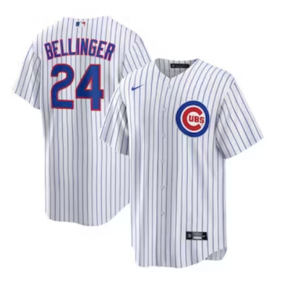 Men's Nike Chicago Cubs #24 Cody Bellinger White-Royal Home Official Replica Player Jersey - Ujersey