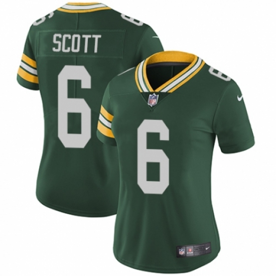 Women's Nike Green Bay Packers #6 JK Scott Green Team Color Vapor Untouchable Elite Player NFL Jersey - Ujersey