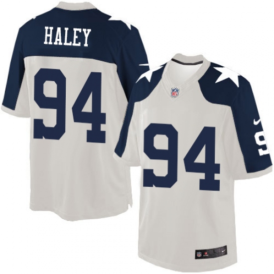 Men's Nike Dallas Cowboys #94 Charles Haley Limited White Throwback Alternate NFL Jersey - Ujersey