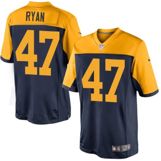 Youth Nike Green Bay Packers #47 Jake Ryan Limited Navy Blue Alternate NFL Jersey - Ujersey