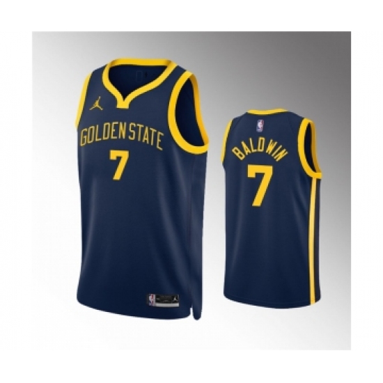Men's Golden State Warriors #7 Patrick Baldwin Jr. Navy Statement EditionStitched Jersey