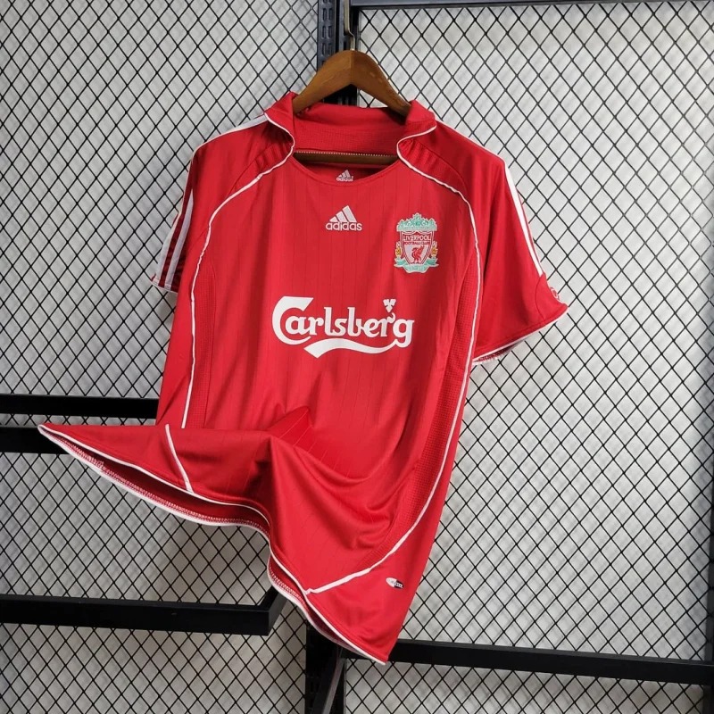Liverpool Retro Football Jersey Home Custom Shirt 2006/07 - ujerseystore